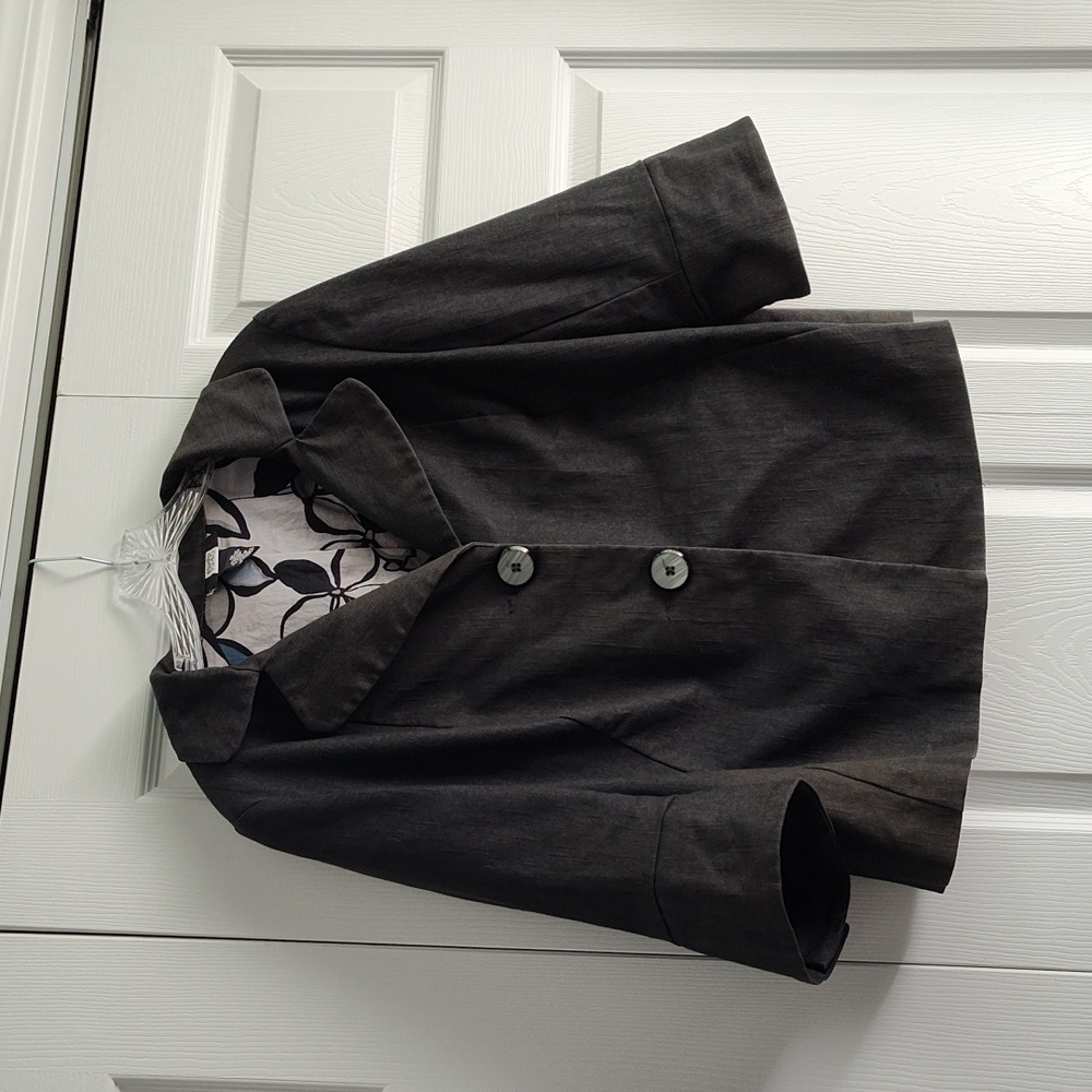 Studio 1940 Gray Blazer Jacket - Plus Size 18W - GUC